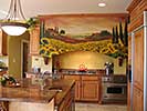 Mural, showing the kitchen
